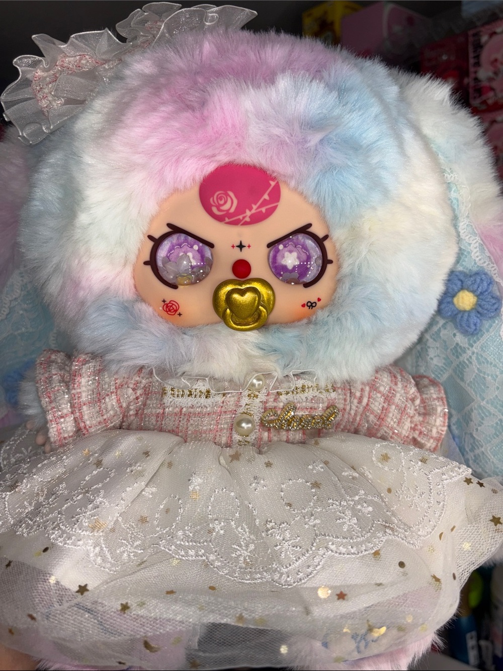 Baby three sun blossom 400% custom dress, and face. (Flower glow) confirmed NIB